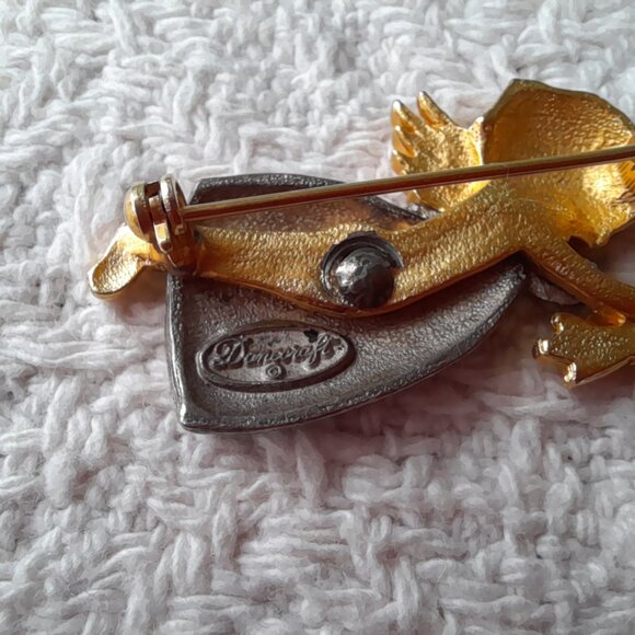 Vintage Angel Brooch Danecraft Shooting Star Girl Silver and Gold Tone - Picture 6 of 13